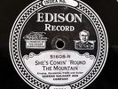 VERNON DALHART She's Comin' Round the Mountain/Boston Burglar EDISON 51608 N-/E+