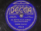 78 RPM -- Joseph Falcon, Decca 17011, V Cajun