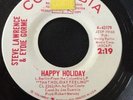 STEVE LAWRENCE & EYDIE GORME HAPPY HOLIDAY PROMO 45 NEAR MINT