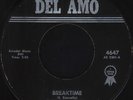 BEL-TONES Breaktime / Back Down Del Amo 4647 45 VG++ Surf Garage Rockabilly