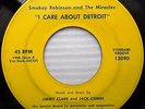 the MIRACLES JIMMY CLARK & JACK COMBS I Care About DETROIT 1968 promo ONLY 45 eG