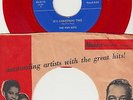 FIVE KEYS It's Christmas Time, Old McDonald RED Vinyl 45 R&B w/Orig ALADDIN SLV