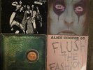 Alice Cooper 4LP lot/Billion Dollar Babies w/ dollar insert,Love It To Death,Flu