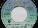 RUSH Closer to the Heart (live) / Tom Sawyer (live) CANADA 1981 ANTHEM 7