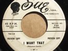 * BOBBY HENDRICKS I Want That / Busy Flirtin POPCORN NORTHERN SOUL Sue 45 HEAR