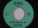 Garage 45 JOHN FRED You're Mad At Me/Lenne on Jewel