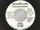 J.B. Troy - Musicor 45 Live On rare EX original white label Northern Soul, clips