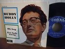 FRENCH EP CORAL / BUDDY HOLLY / OH BOY / AVEC LANGUETTE  ROCKABILLY / NEAR MINT