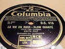 EDITH PIAF LA VIE EN ROSE & UN REFRAIN COURAIT DAN LA RUE COLUMBIA DC415