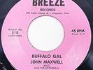JOHN MAXWELL & CRAFTSMEN Buffalo Gal BREEZE Tennessee dulcimer guitar RARE 45