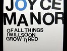 Joyce Manor - Of All Things I Will Soon Grow Tired LP Mint- Blue Vinyl w/MP3