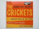 THE CRICKETS BUDDY HOLLY - BABY IN MY HEART - CORAL 81192 ORIGINAL EP MINT 