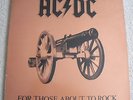 AC/DC VINYL LP FOR THOSE ABOUT TO ROCK 1981 GATEFOLD SLEEVE EMBOSSED FRONT COVER