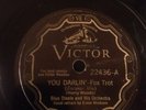 Victor 78 RPM Blue Steele 22436 You Darlin V+ Hot Jazz