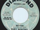 Northern Soul 45 Ruby Winters 'Better'/'I Want Action' Diamond Promo Hear