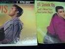 elvis presley 45 rpm (3 record lot) - all shook up/ love me tender / love me