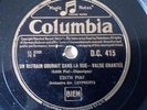 EDITH PIAF - La Vie En Rose / Un Refrain Courant Dans La Rue 78 rpm disc EXC