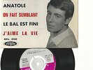 MICHEL DELPECH-PREMIE-EP-DISQUES VOGUE- ANATOLE  3/ AVEC CENTREO-BON ETAT