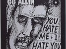 GG Allin - You Hate Me & I Hate You LP Jabbers Scumf*cks Antiseen Scum Punk Rock