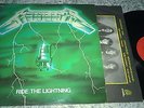 METALLICA ride the lightning LP 1984 bernett GREEN cover FRENCH PRESS red label