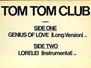 TOM TOM CLUB Genius of Love SIRE US 12-inch PROMO NM *