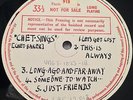 CHET BAKER 'SINGS' RARE ORIGINAL UK VOGUE (PACIFIC JAZZ) TEST PRESS LP 1954
