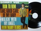 BOBBY VEE 45 Run to him EP Liberty 1961 teen pop PIC Sleeve VG++ vinyl   e3104