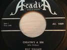 ROCKABILLY COUNTRY Billy Wallace CHEATIN'S A SIN Acadia 45 very rare Canadian