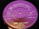 ELVIS PRESLEY - LAWDY MISS CLAWDY / TRYIN TO GET TO YOU - UK - SILVER LABELS -GD