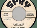 HOWARD GREEN & GAY CLEFS Mary Ann / A Ride 45rpm Spry 1960 R&B