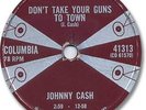 Rare 1958 JOHNNY CASH Country 78 RPM Record. Don't Take Your Guns to Town