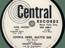 EMMETT HOBSON (w/ Rag-Muffins) Looka Here, Mattie Bee 78rpm Central 1953