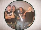 BÖHSE ONKELZ Lügenmarsch Picture Disc Vinyl LP Bellaphon ROSA SCHRIFT RAND GRÜN