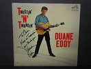 Duane Eddy signed autographed LP record cover autograph Twistin N Twangin