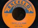 45bs-R&B - EXCELLO 2129-Lazy Lester  ********Autographed Sleeve