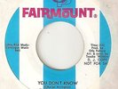 SHIRLEY VAUGHN You Dont Know FAIRMOUNT PROMO  NORTHERN SOUL 45