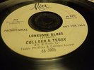 COLLEEN AND TEDDY MIRA PROMO 45....LONESOME BLUES /  BEACHNUT...VG++