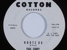 Rockabilly 45 PAUL CURRY Route 66 COTTON HEAR