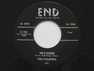 CHANTELS He's Gone /  The Plea End Doo Wop Girl Group 45 HEAR