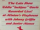 Eddie Lockjaw Davis-The Late Show-Prestige 7357-AUTOGRAPHED