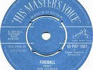 DON SPENCER - FIREBALL - RARE & ORIGINAL 1962 UK 1st PRESS SINGLE ON HMV - EX+