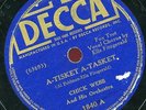 CHICK WEBB. ELLA FITZGERALD. A-TISKET, A-TASKET / LIZA. 78 RPM RECORD