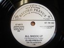 WHITE LABEL 78RPM Elvis Presley VINYL All Shook Up  RCA 6870 Re-issue JUKEBOX