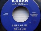 the AD-LIBS Think Of Me / Every Boy & Girl 1966 NORTHERN SOUL 45 on KAREN e2892