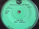 NEIL SEDAKA   I GO APE b/w JOY & DAVID   IF YOU PASS ME BY ** 1959 RCA 45 DEMO