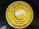 Vintage CARL PERKINS SIGNED SUN RECORD #234 MEMPHIS BLUE SUEDE SHOES 45 rpm