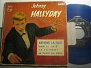 JOHNNY HALLYDAY - Retiens la nuit + 3 TRES RARE ESPAGNE EP 1964 BLEU VINYLE