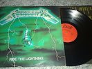 METALLICA ride the lightning LP 1984 bernett GREEN cover FRENCH PRESS red label