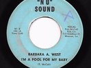 Mod New Breed R&B 45 BARBARA A. WEST I'm A Fool For My Baby Nu Sound HEAR Rare