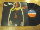 AC/DC - POWERAGE  RARE YUGO PRESS ON UNIQUE BLUE ORANGE LABEL 1983  BON SCOTT